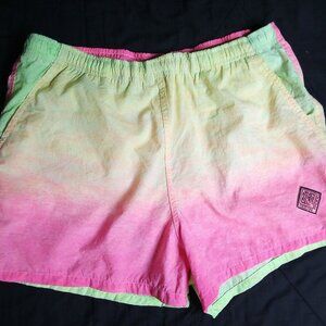 Vintage Ocean Pacific Neon Gradient Swim Shorts